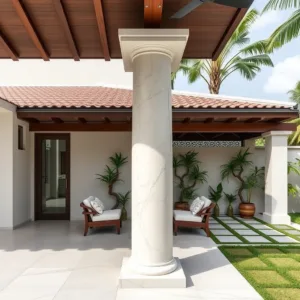 harga batu alam tiang teras rumah