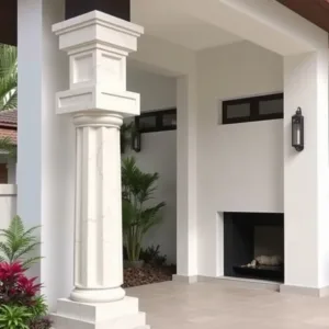 harga batu alam tiang teras rumah