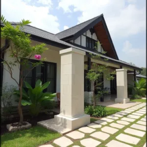 harga batu alam tiang teras rumah cilegon