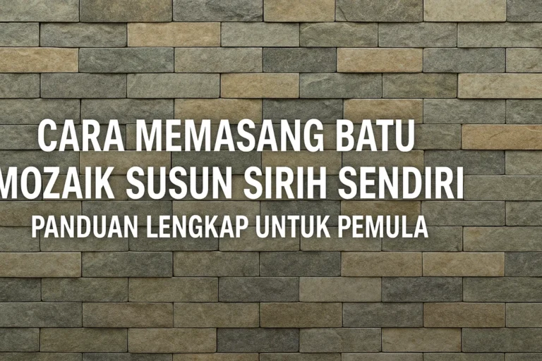 cara memasang batu mozaik