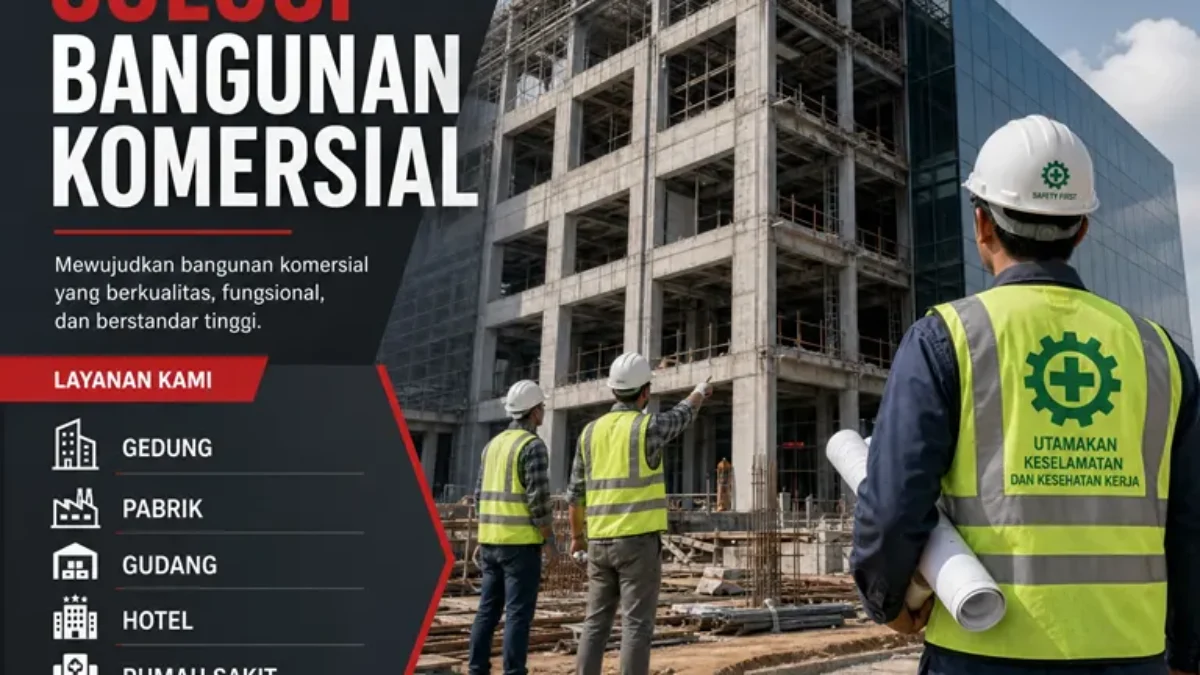 Pembangunan Gedung Komersial Modern 4 Lantai